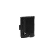 Loughton Full-Grain Leather Card Holder da Donna - Structured Side Profile Showing Gusset Depth &amp; Expansion Capacity