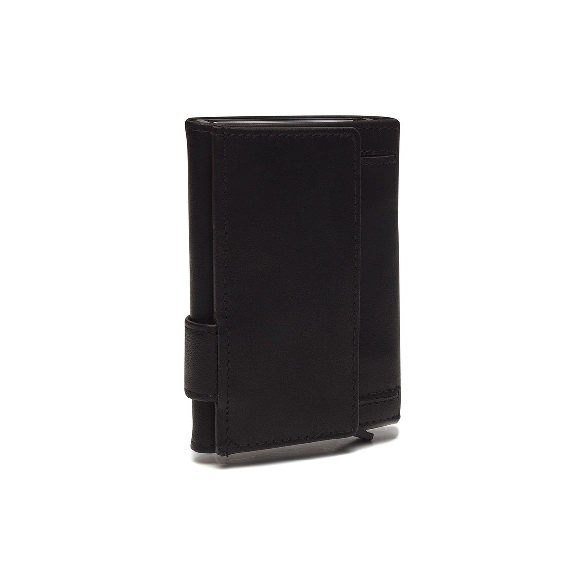 Solid Antique Brass Hardware &amp; Heavy-Duty Dual Zipper Detail on Mannheim Full-Grain Leather Card Holder da Donna