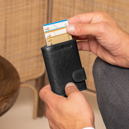 Mannheim Full-Grain Leather Card Holder da Donna