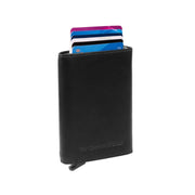 Palma Full-Grain Leather Card Holder da Donna in Classic 100% Full-Grain Leather - Full Exterior Front Profile View | Acquista online
