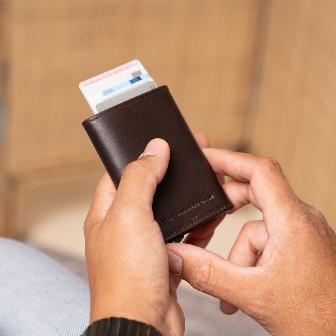 Palma Full-Grain Leather Card Holder da Donna – Vista prodotto alternativa 2