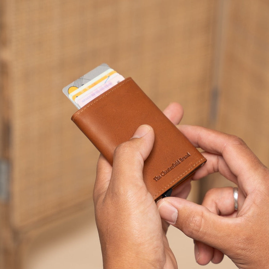 Palma Full-Grain Leather Card Holder da Donna – Vista prodotto alternativa 2