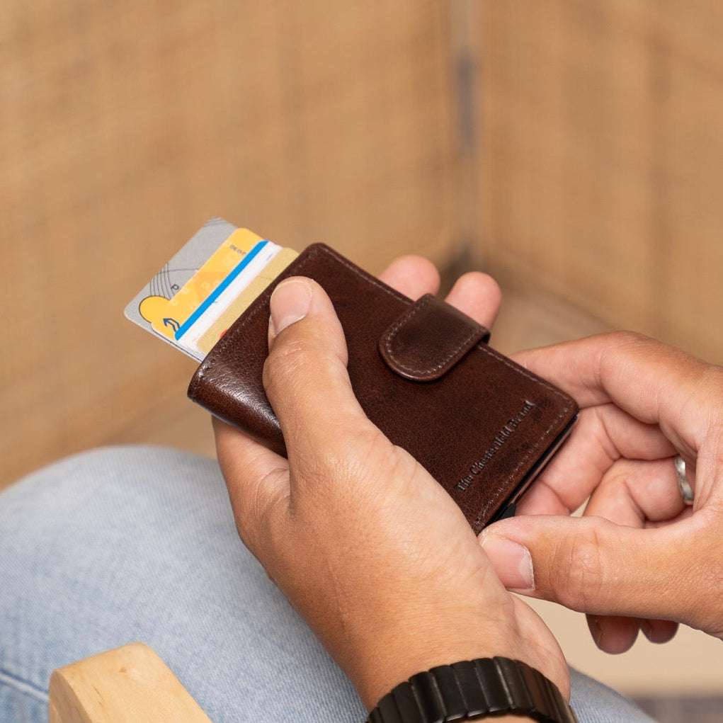 Prague Full-Grain Leather Card Holder da Donna – Vista prodotto alternativa 2