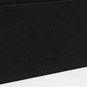 Solid Antique Brass Hardware &amp; Heavy-Duty Dual Zipper Detail on Leather Card Wallet da Donna