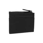 Leather Card Wallet da Donna in Classic 100% Full-Grain Leather - Full Exterior Front Profile View | Acquista online