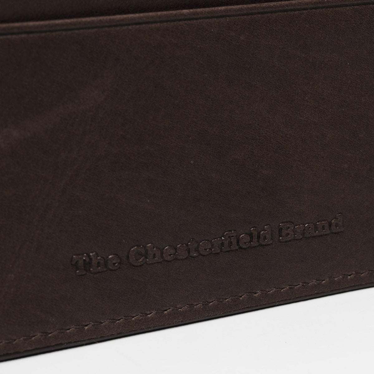 Brown Leather Card Wallet da Donna, detail view 1