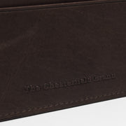 Brown Leather Card Wallet da Donna, detail view 1