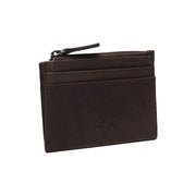Brown Leather Card Wallet da Donna, detail view 4