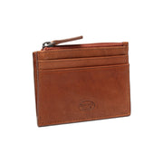 Cognac Leather Card Wallet da Donna, detail view 5