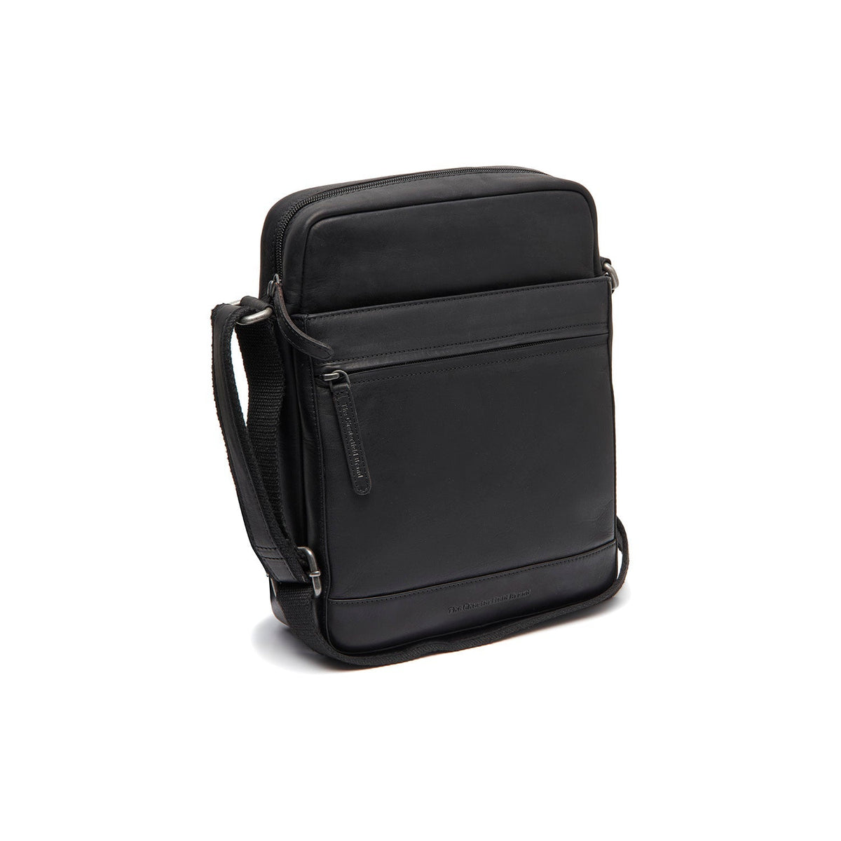 Anzora Full-Grain Leather Crossbody Bag da Uomo in Classic 100% Full-Grain Leather - Full Exterior Front Profile View | Acquista online