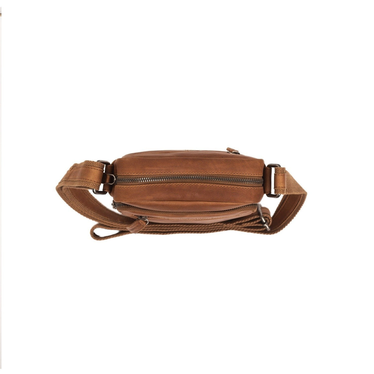 Cognac Leather Crossbody Bag Birmingham, detail view 4