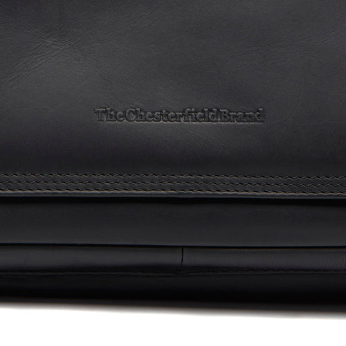 Classic 100% Full-Grain leather Bag - Rear Perspective Showing Reinforced Leather Straps & Stitching