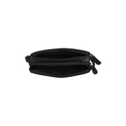 Solid Antique Brass Hardware &amp; Heavy-Duty Dual Zipper Detail on Ellon Full-Grain Leather Crossbody Bag da Donna