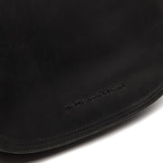 Solid Antique Brass Hardware &amp; Heavy-Duty Dual Zipper Detail on Everglades Full-Grain Leather Crossbody Bag da Donna