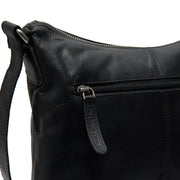 Hailey Full-Grain Leather Crossbody Bag da Donna - Structured Side Profile Showing Gusset Depth &amp; Expansion Capacity