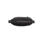 Solid Antique Brass Hardware &amp; Heavy-Duty Dual Zipper Detail on Henderson Full-Grain Leather Crossbody Bag da Donna