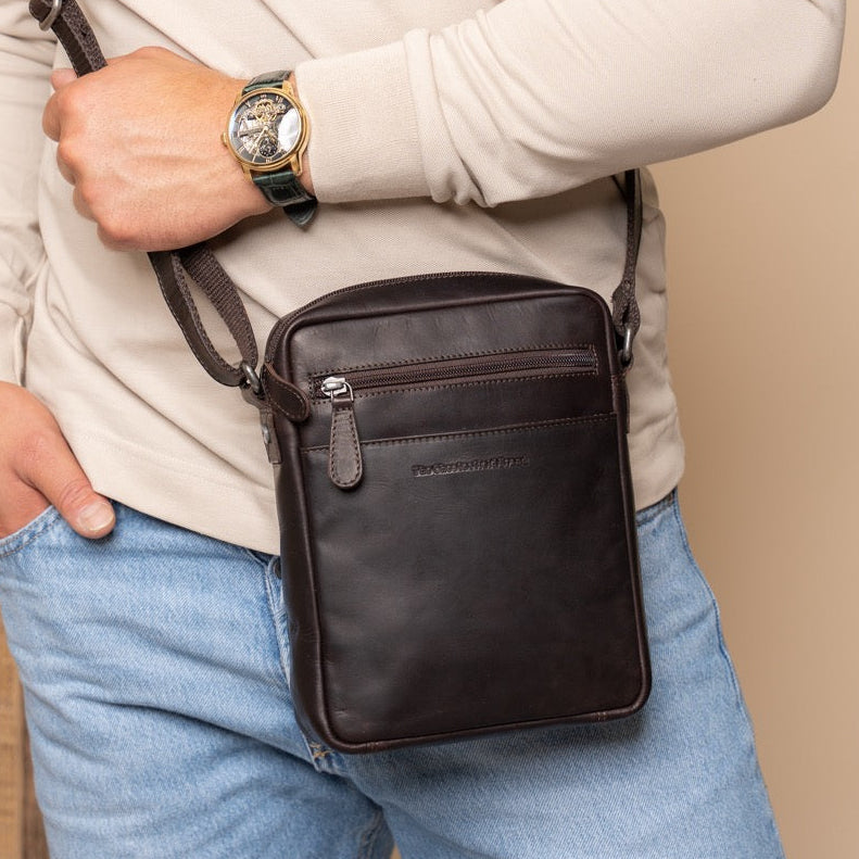 Laveno Full-Grain Leather Crossbody Bag da Uomo – Vista prodotto alternativa 2