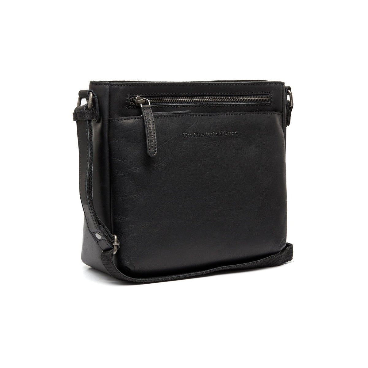 Mumbai Full-Grain Leather Crossbody Bag da Donna in Classic 100% Full-Grain Leather - Full Exterior Front Profile View | Acquista online