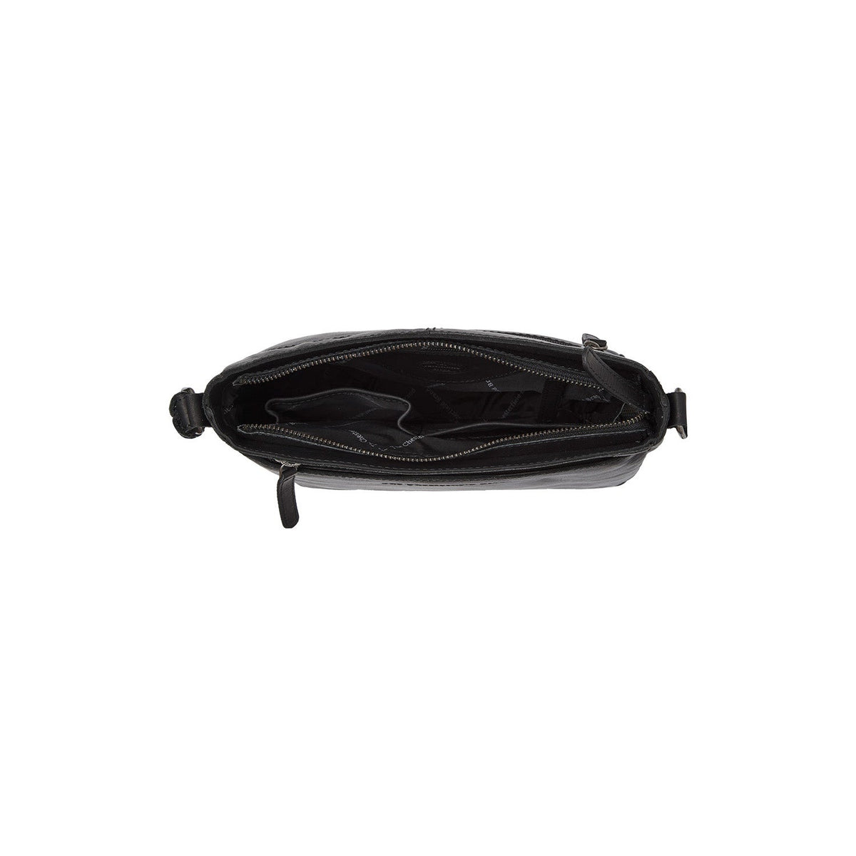 Mumbai Full-Grain Leather Crossbody Bag da Donna - Structured Side Profile Showing Gusset Depth &amp; Expansion Capacity