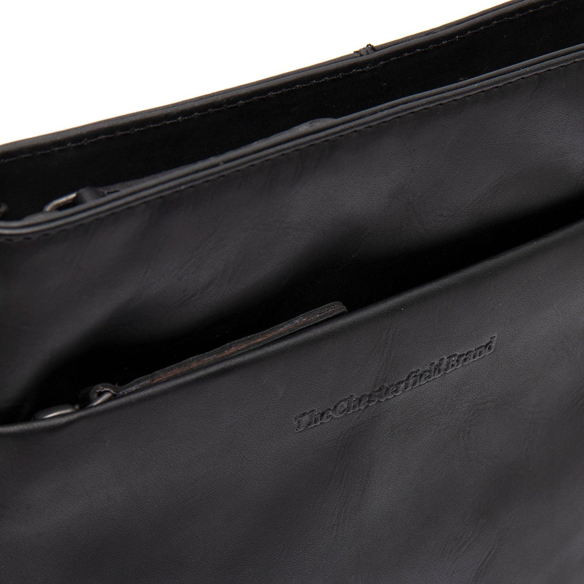 
Classic 100% Full-Grain leather Bag - Prospettiva posteriore con spallacci in pelle rinforzati