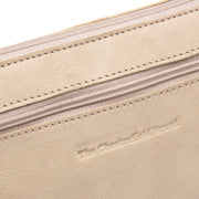 Classic 100% Full-Grain leather Bag - Rear Perspective Showing Reinforced Leather Straps &amp; Stitching