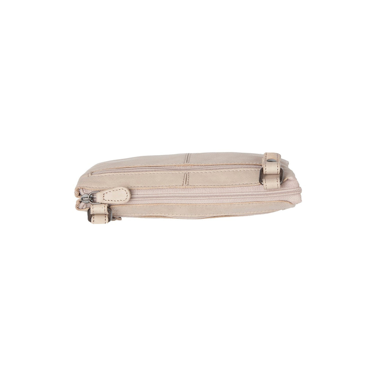 Osaka Full-Grain Leather Crossbody Bag da Donna - Structured Side Profile Showing Gusset Depth &amp; Expansion Capacity