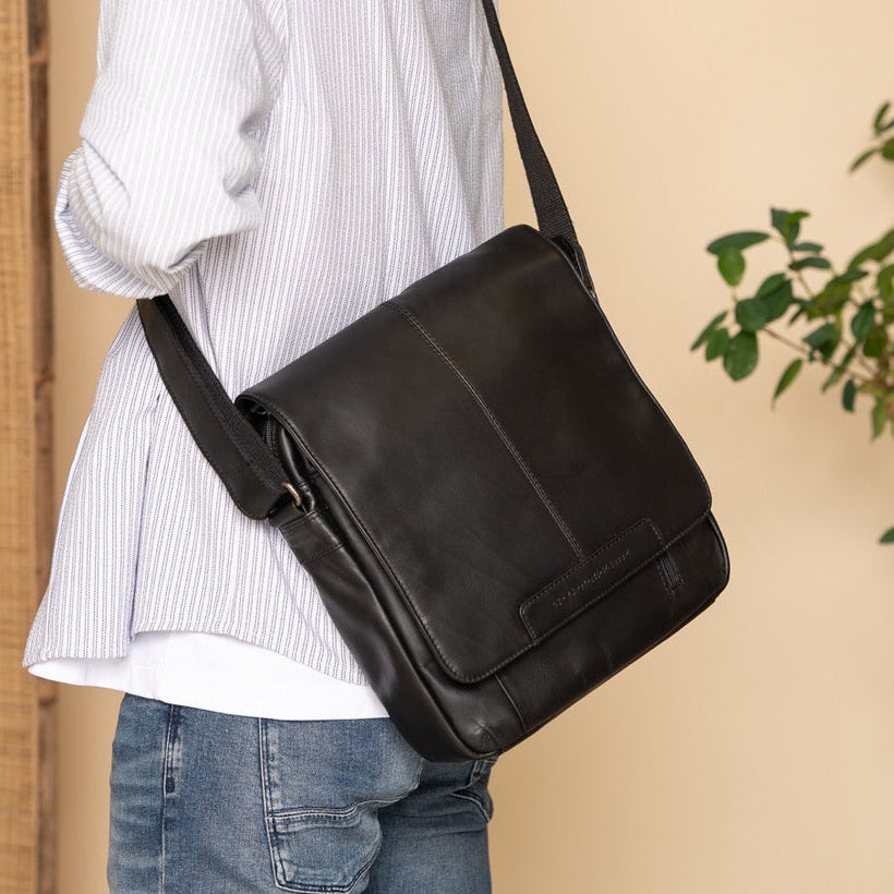 Raphael Full-Grain Leather Crossbody Bag da Uomo