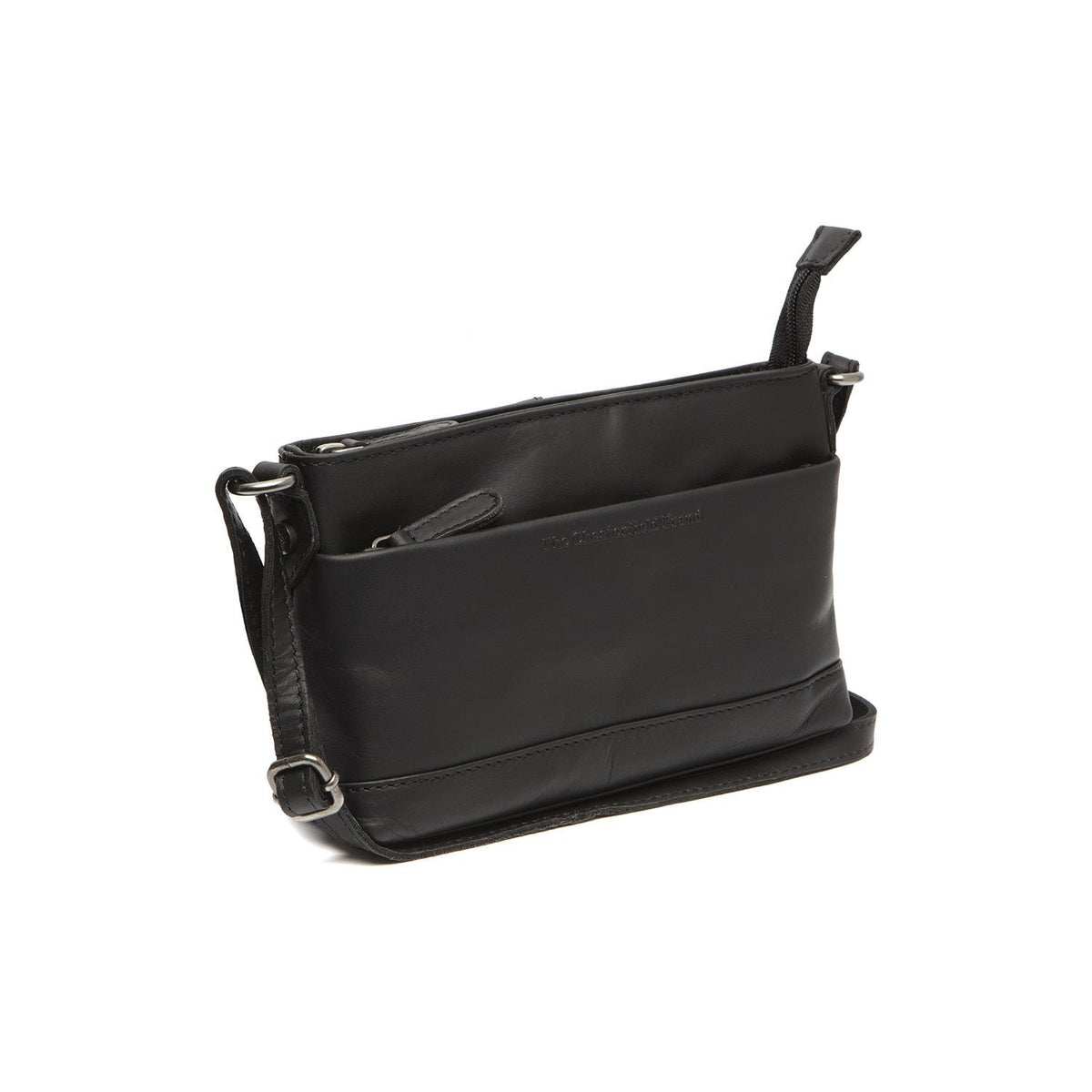 Salerno Full-Grain Leather Crossbody Bag da Donna in Classic 100% Full-Grain Leather - Full Exterior Front Profile View | Acquista online