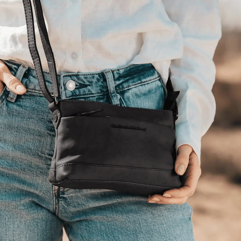 Salerno Full-Grain Leather Crossbody Bag da Donna