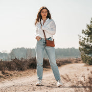 Salerno Full-Grain Leather Crossbody Bag da Donna – Vista prodotto alternativa 3