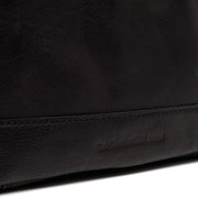 Classic 100% Full-Grain leather Bag - Rear Perspective Showing Reinforced Leather Straps &amp; Stitching