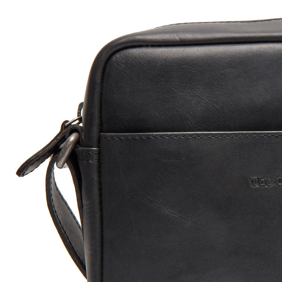 Westmere Full-Grain Leather Crossbody Bag da Donna - Structured Side Profile Showing Gusset Depth &amp; Expansion Capacity