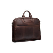 Leather Garment Bag Josh da Donna in Classic 100% Full-Grain Leather - Vista frontale e linea su misura | Acquista online