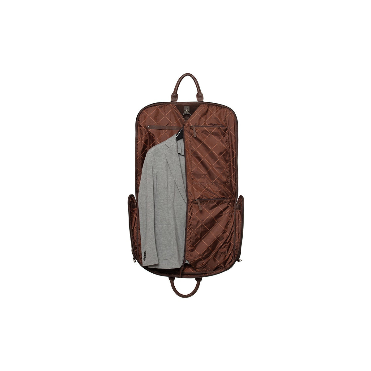 Classic 100% Full-Grain leather Goods - Vista posteriore Showing Tailored Shoulder Fit &amp; Clean Hemline
