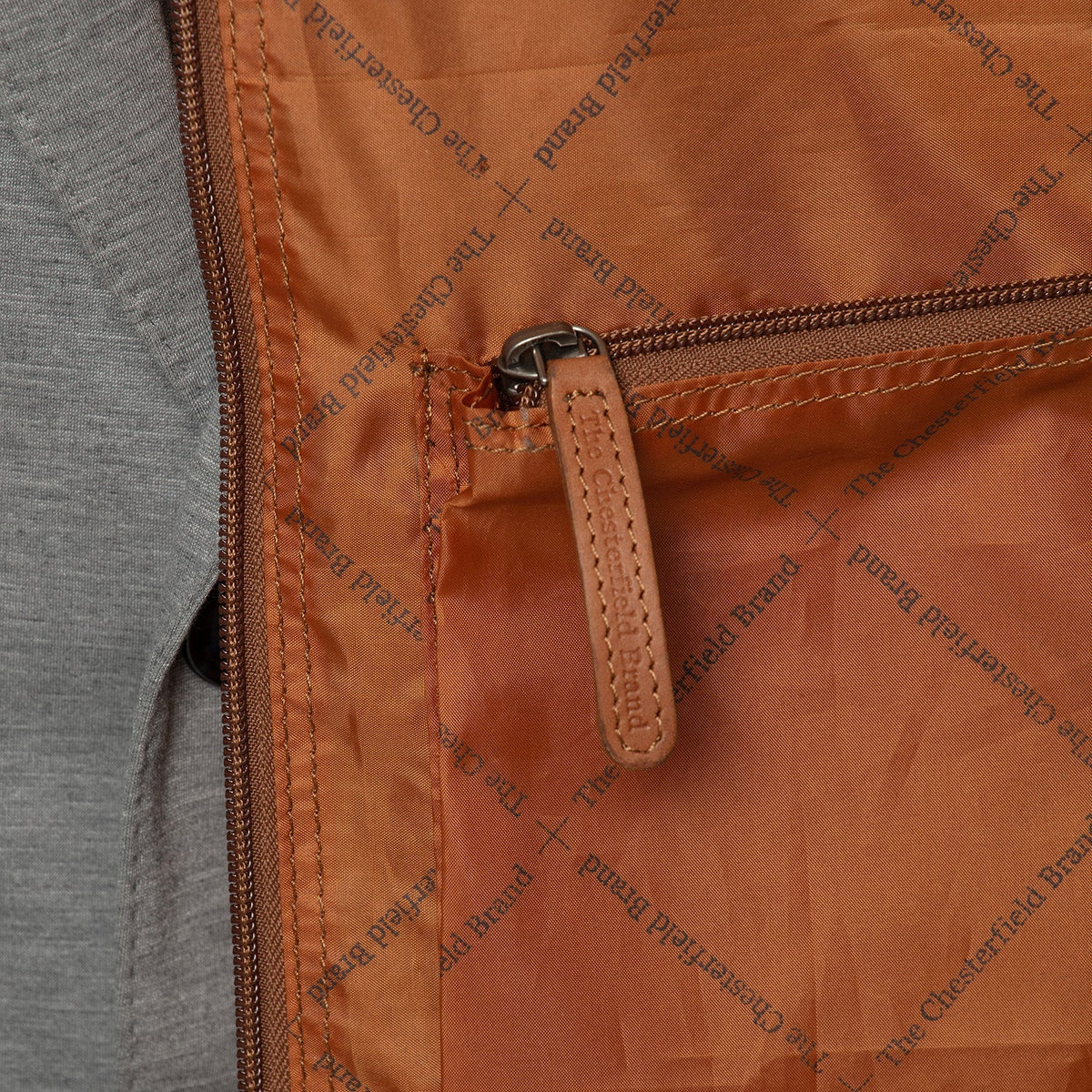 Cognac Leather Garment Bag Josh da Donna, detail view 6