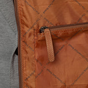 Cognac Leather Garment Bag Josh da Donna, detail view 6