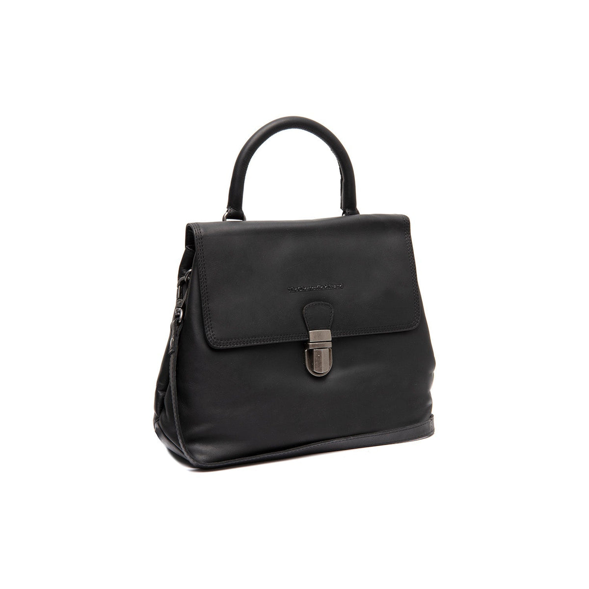 Angera Full-Grain Leather Handbag da Donna in Classic 100% Full-Grain Leather - Vista frontale e linea su misura | Acquista online