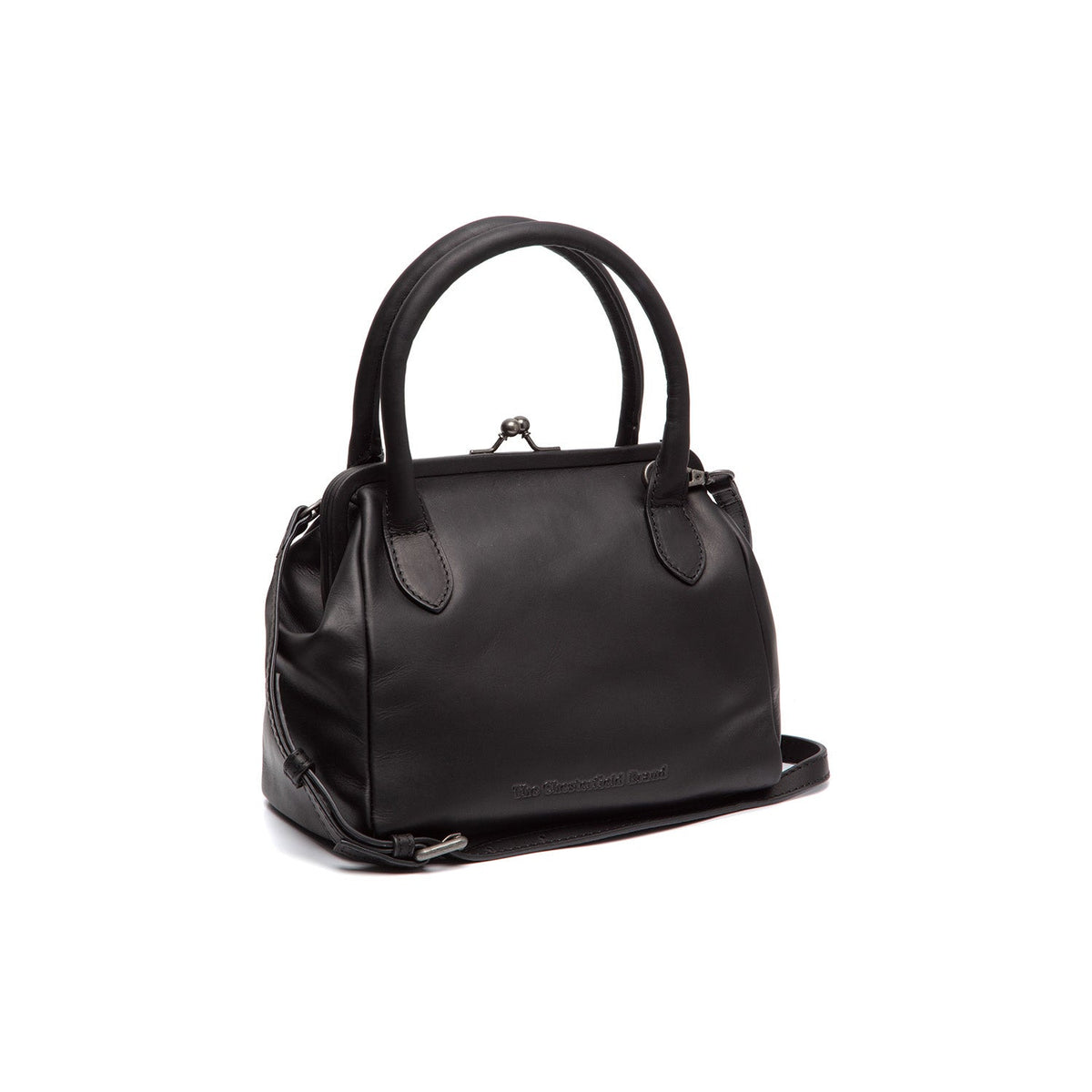 Chili Full-Grain Leather Handbag da Donna in Classic 100% Full-Grain Leather - Vista frontale e linea su misura | Acquista online