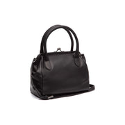 Chili Full-Grain Leather Handbag da Donna in Classic 100% Full-Grain Leather - Vista frontale e linea su misura | Acquista online