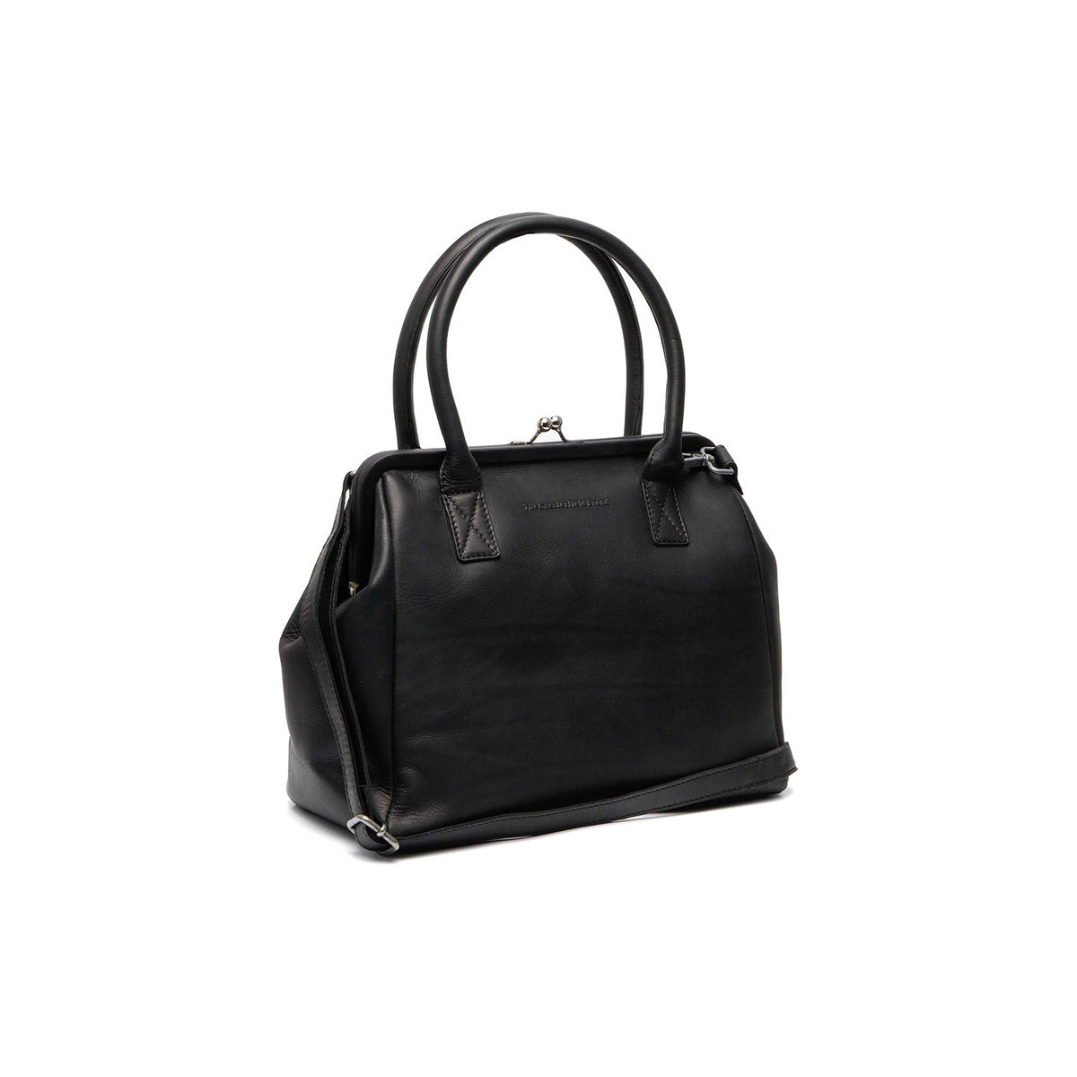 Dorin Full-Grain Leather Handbag da Donna in Classic 100% Full-Grain Leather - Vista frontale e linea su misura | Acquista online
