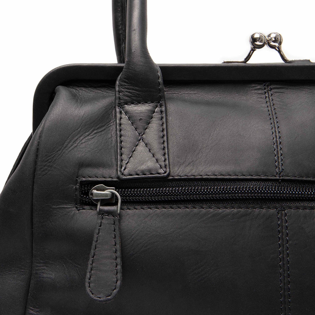 Dorin Full-Grain Leather Handbag da Donna - Lateral Side Profile View Showing Sleeve Cut &amp; Athletic Taper Fit