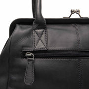Dorin Full-Grain Leather Handbag da Donna - Lateral Side Profile View Showing Sleeve Cut &amp; Athletic Taper Fit