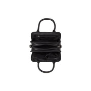 Dettaglio ravvicinato of Classic Collar &amp; Heavy-Duty Zipper Hardware on Ezra Full-Grain Leather Handbag da Donna