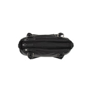 Dettaglio ravvicinato of Classic Collar &amp; Heavy-Duty Zipper Hardware on Fenja Full-Grain Leather Handbag da Donna