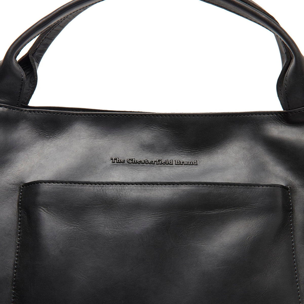 Classic 100% Full-Grain leather Goods - Vista posteriore Showing Tailored Shoulder Fit &amp; Clean Hemline