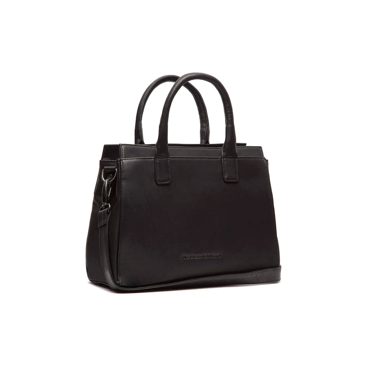Garda Full-Grain Leather Handbag in classica vera pelle pieno fiore 100% - Vista frontale e silhouette sartoriale | Acquista online