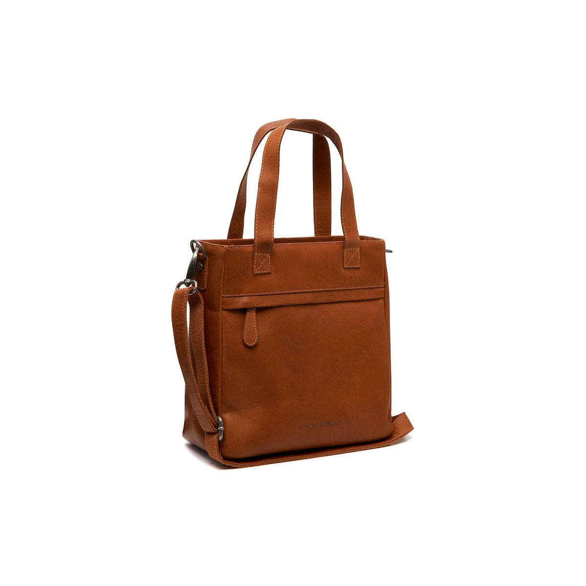 Tailored Rib Cuffs &amp; Hem Craftsmanship Construction Detail on Lingfield Full-Grain Leather Handbag da Donna