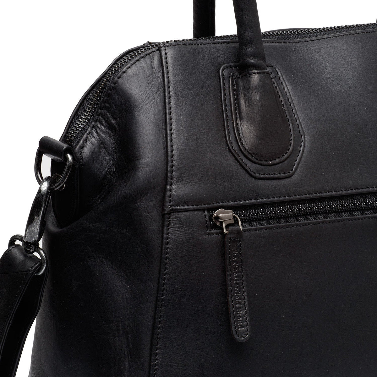 
Classic 100% Full-Grain leather Goods - Vista posteriore con spalle definite e orlo pulito