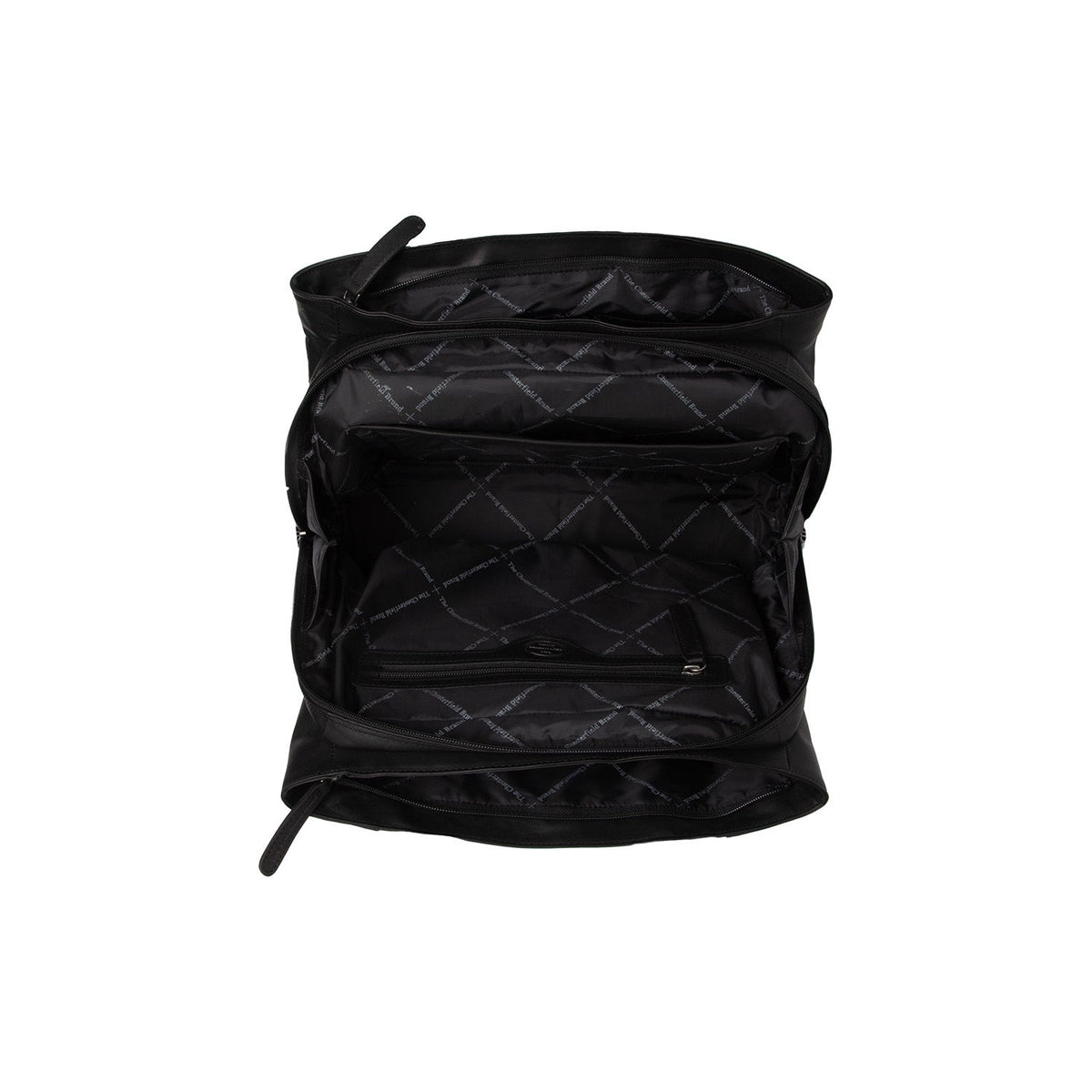 Dettaglio ravvicinato of Classic Collar &amp; Heavy-Duty Zipper Hardware on Passau Full-Grain Leather Handbag da Donna