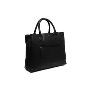 Tailored Rib Cuffs &amp; Hem Craftsmanship Construction Detail on Passau Full-Grain Leather Handbag da Donna